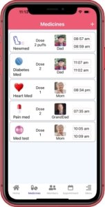 Pill-Time-for-Family; The best pill reminder app with multiple family members;